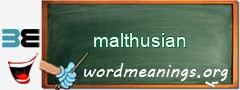 WordMeaning blackboard for malthusian